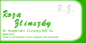 roza zlinszky business card